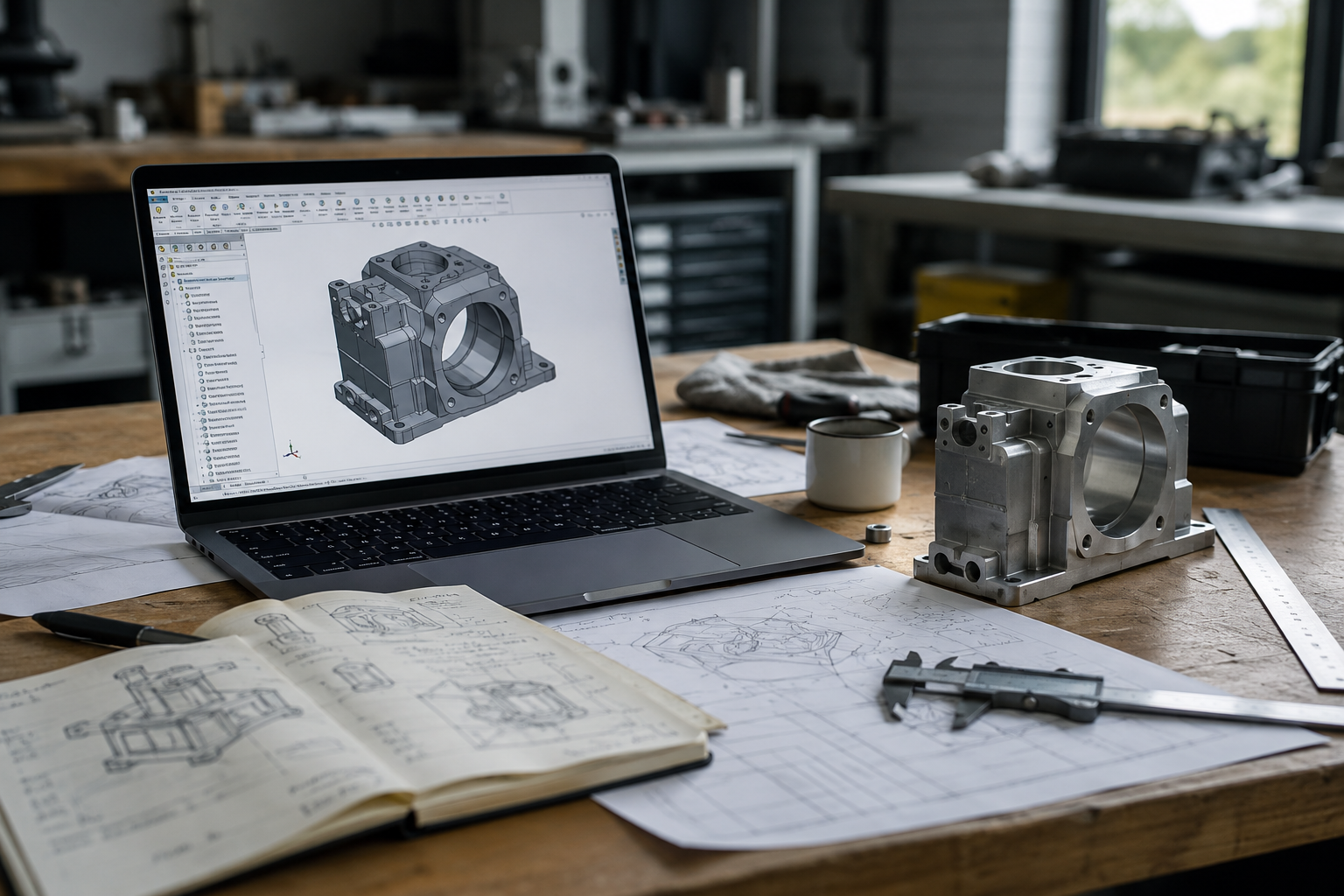Technische Produktentwicklung von der Skizze über CAD bis zum Prototyp